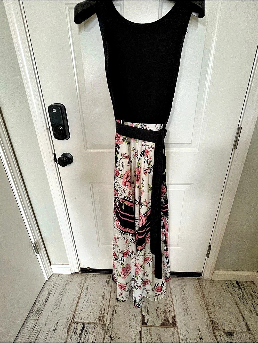 INC Black and White Floral Maxi Dress